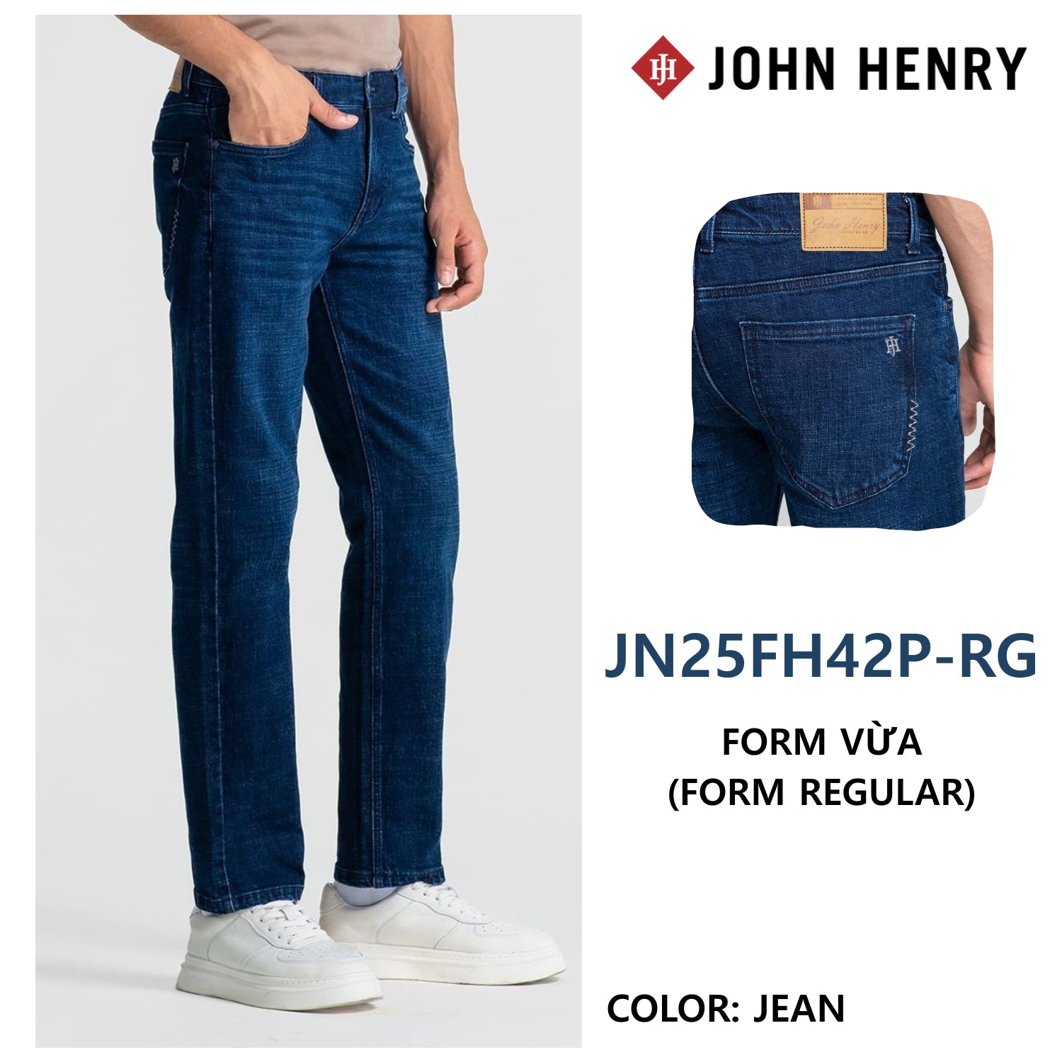Quần Jeans Nam Form Vừa JN25FH42P-RG