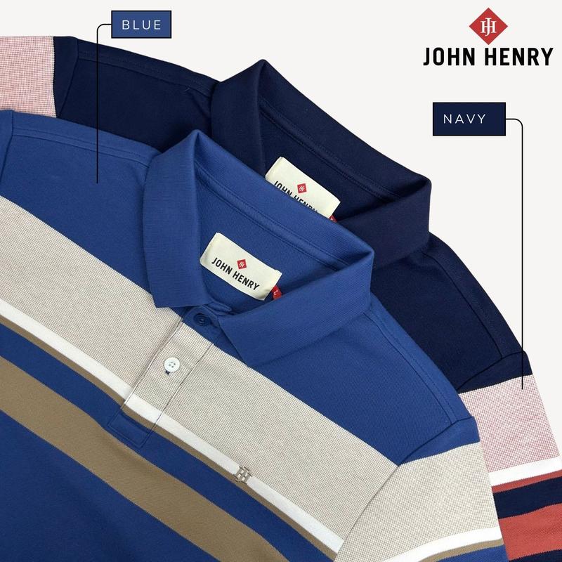 Áo Polo Nam Ngắn Tay John Henry Form Vừa Tay Ngắn KS25SS22T-SC