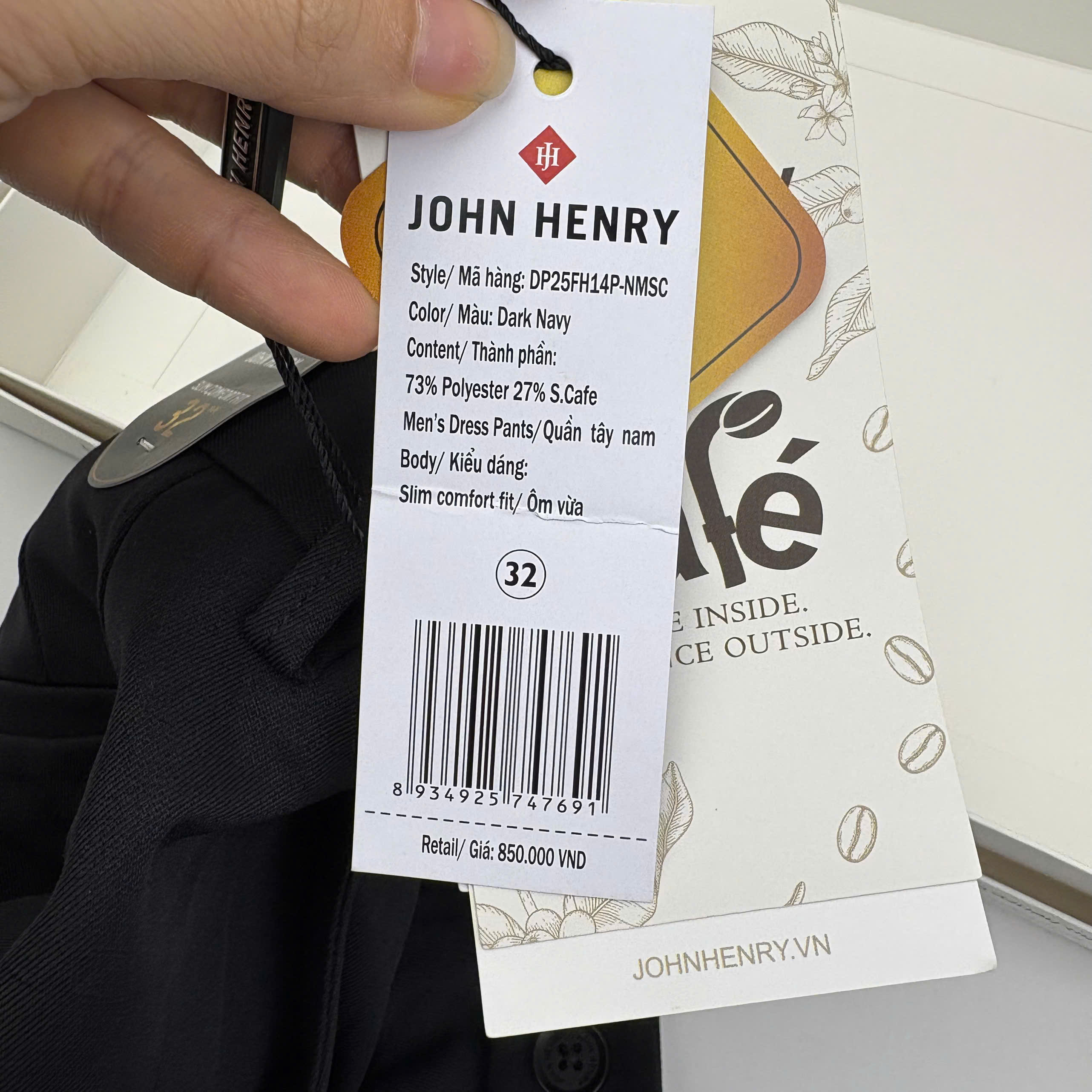 Quần Tây Nam Form Ôm Vừa DP25FH14P-NMSC