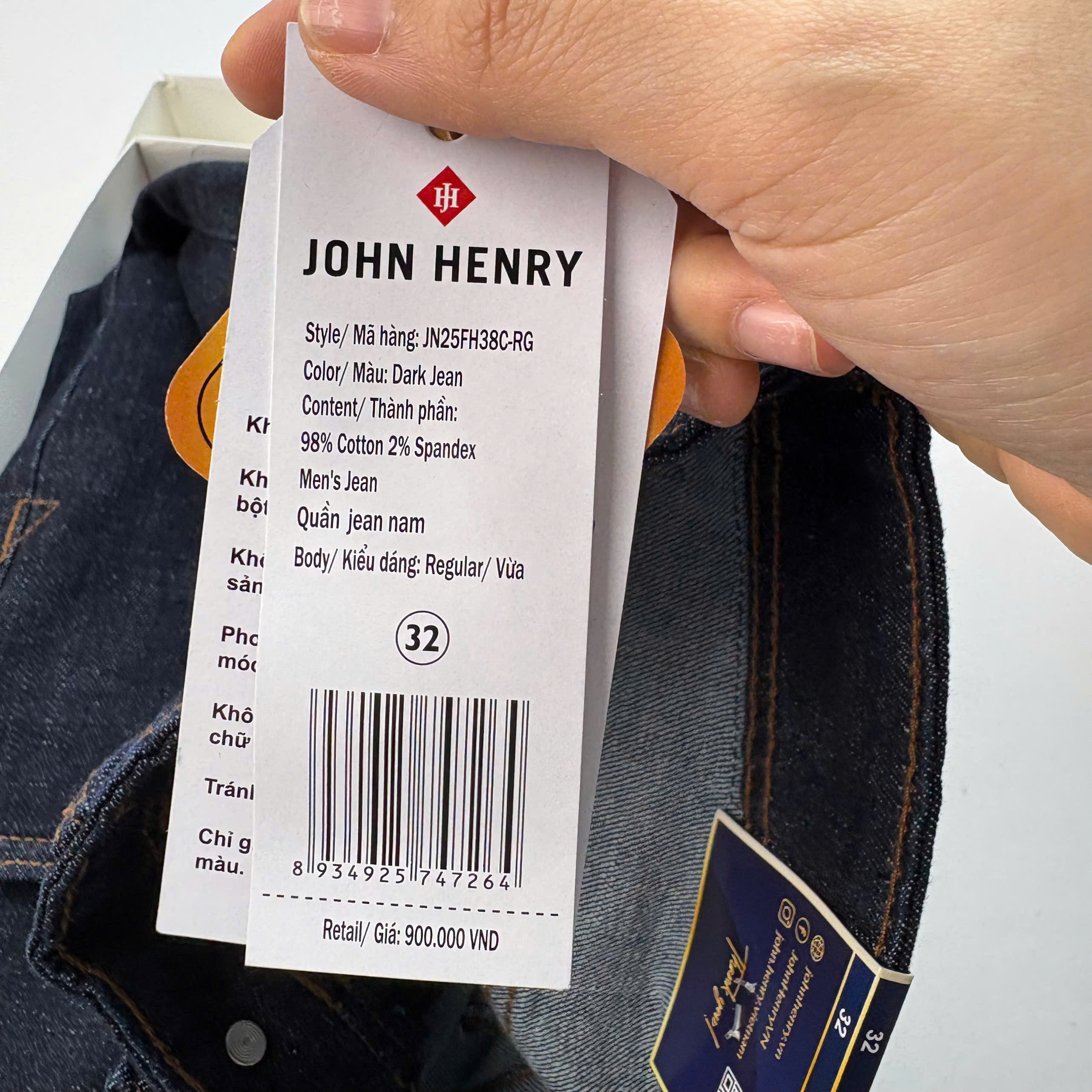 Quần Jeans Nam Form Vừa JN25FH38C-RG