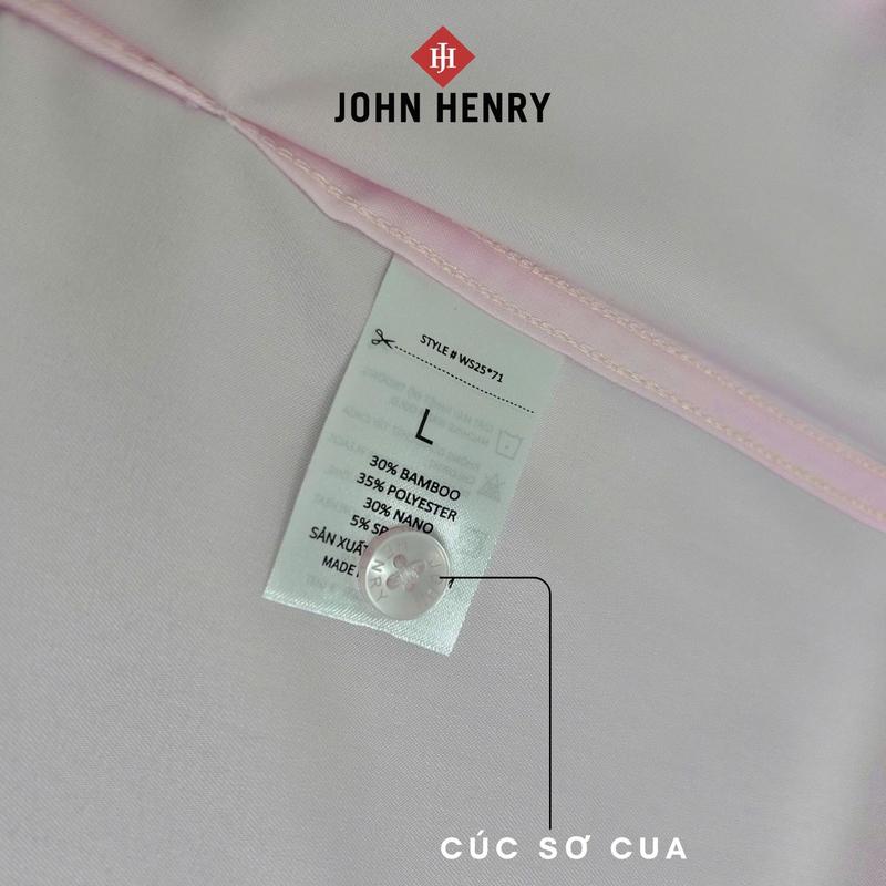 Áo Sơ Mi Nam Tay Ngắn John Henry Trơn Không Họa Tiết WS25FH71P-SDBBEX