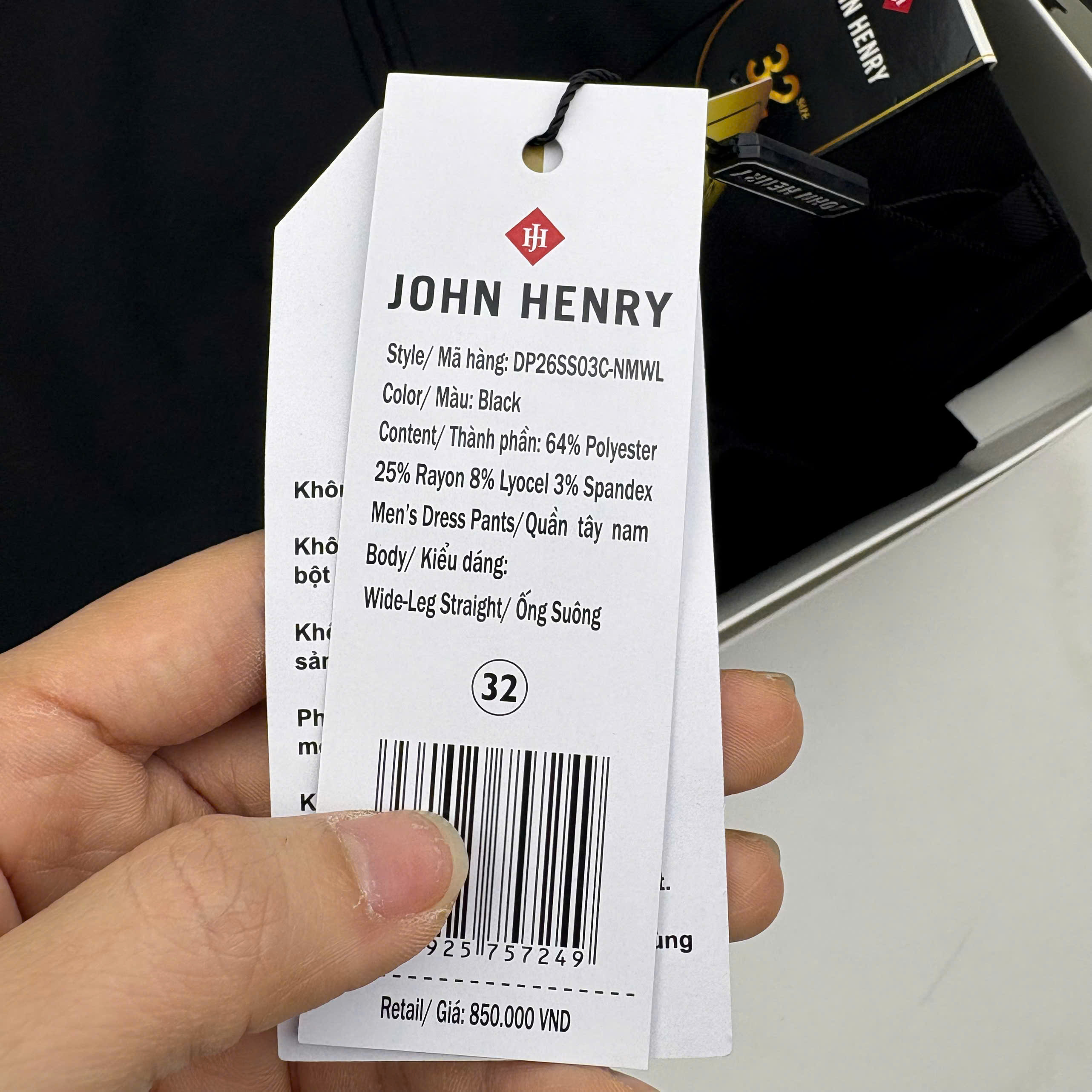 Quần Tây Nam Form Wide-Leg Straight DP26SS03C-NMWL