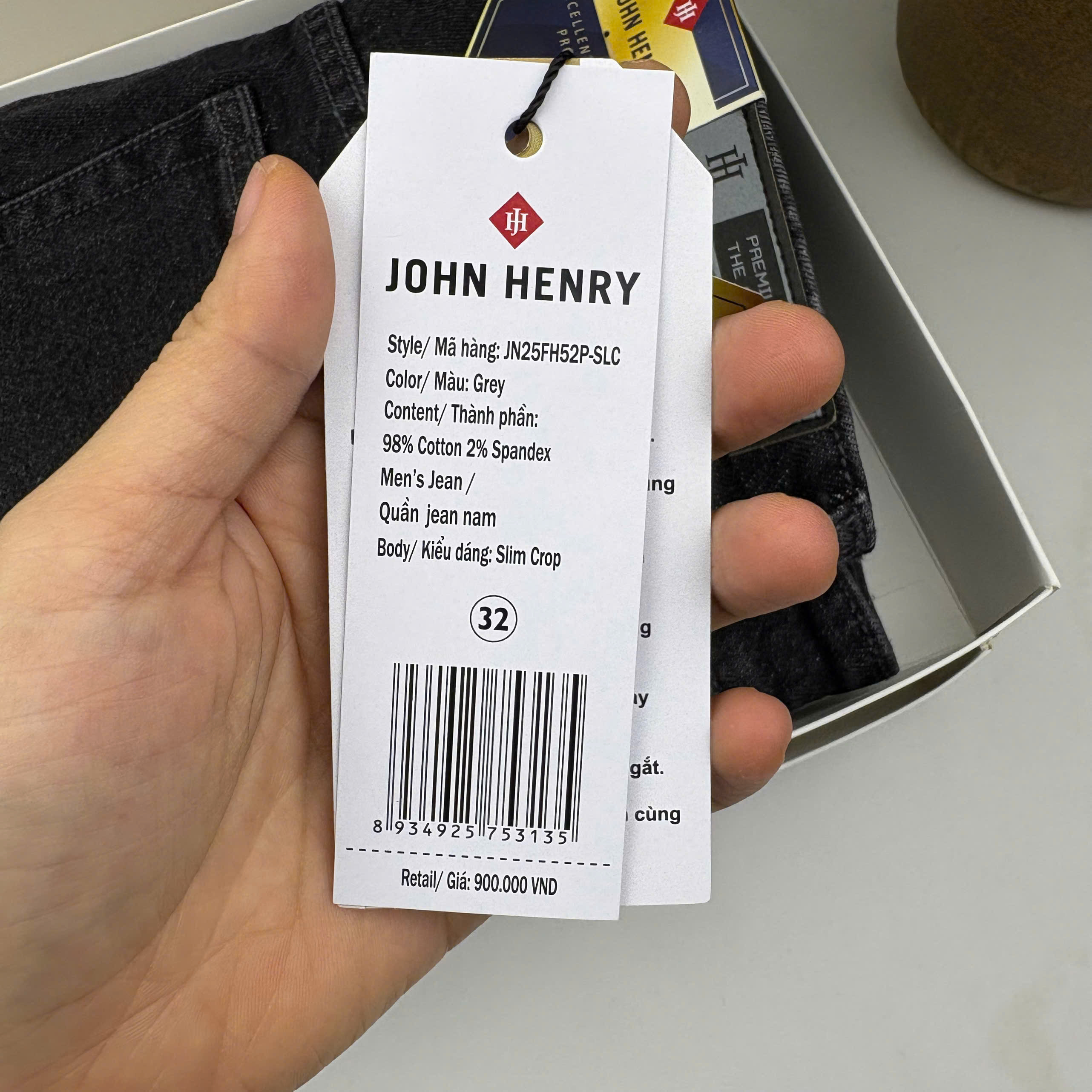 Quần Jean Form SlimCrop JN25FH52P-SLC