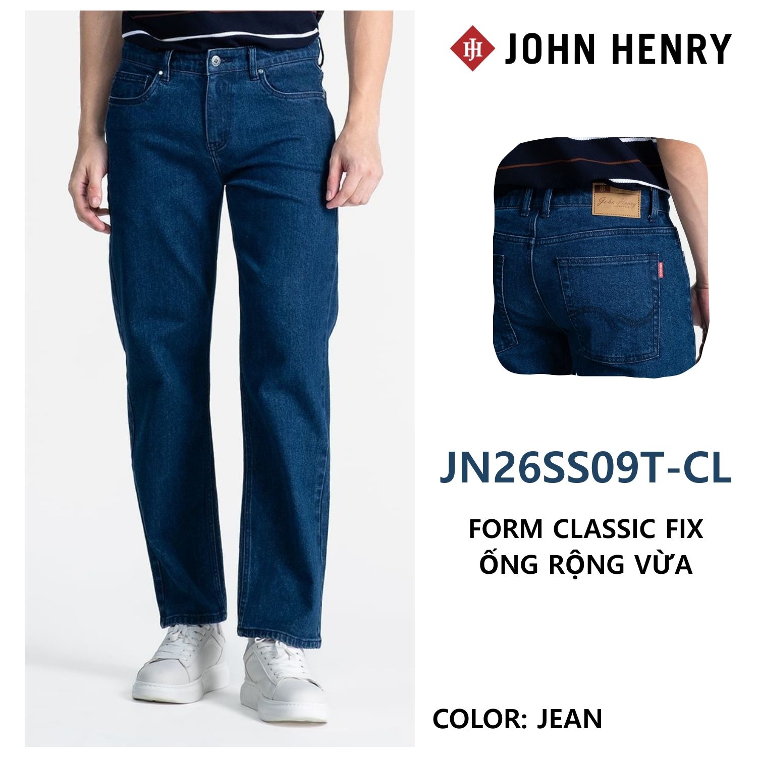 Quần Jean Dài Nam Form Rộng Trẻ trung, năng động JN26SS09T-CL - Classic