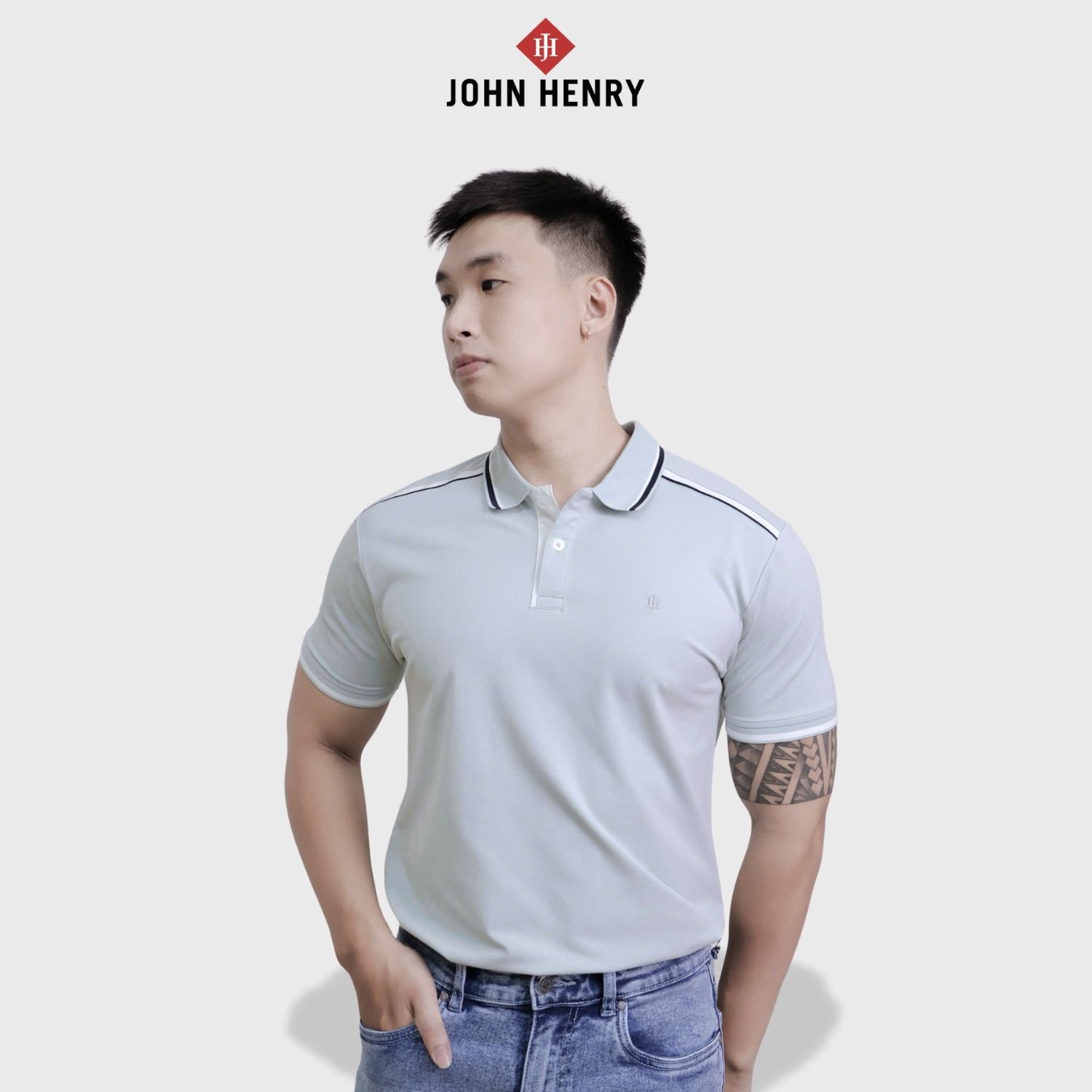 Áo Polo Nam Form Ôm Tay Ngắn KS25FH55T-SC
