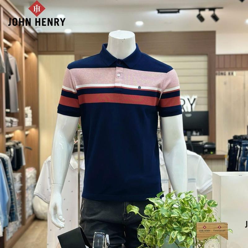 Áo Polo Nam Ngắn Tay John Henry Form Vừa Tay Ngắn KS25SS22T-SC