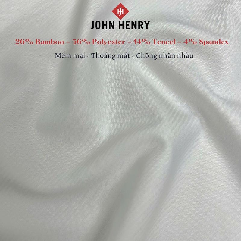 Áo Sơ Mi Nam Tay Ngắn John Henry lịch lãm WS25FH73P-SDBBEX