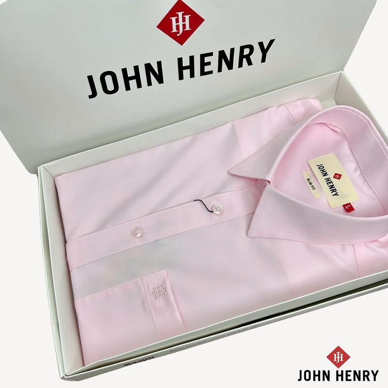 Áo Sơ Mi Nam Tay Ngắn John Henry Trơn Không Họa Tiết WS25FH71P-SDBBEX