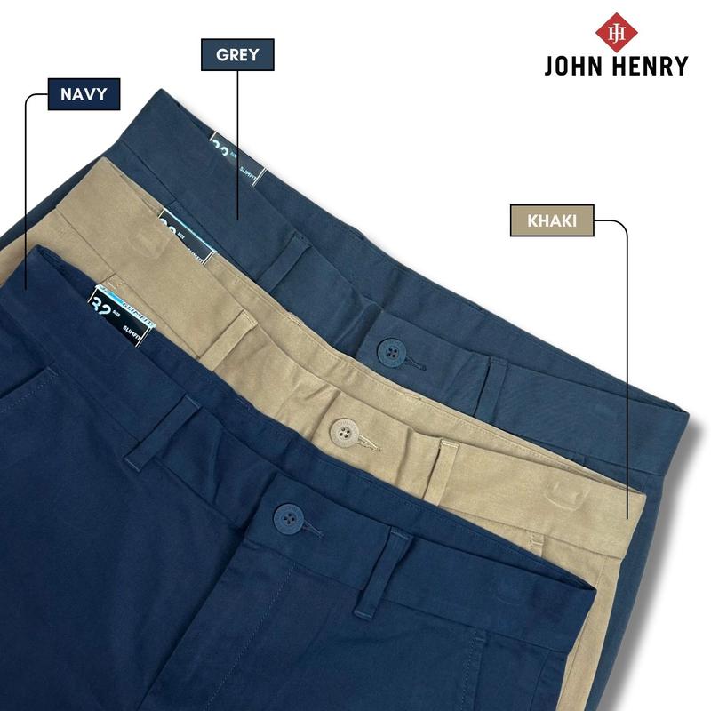 Quần Kaki Nam John Henry KP25SS09P-NMSL - Slim Fit - Form Ôm