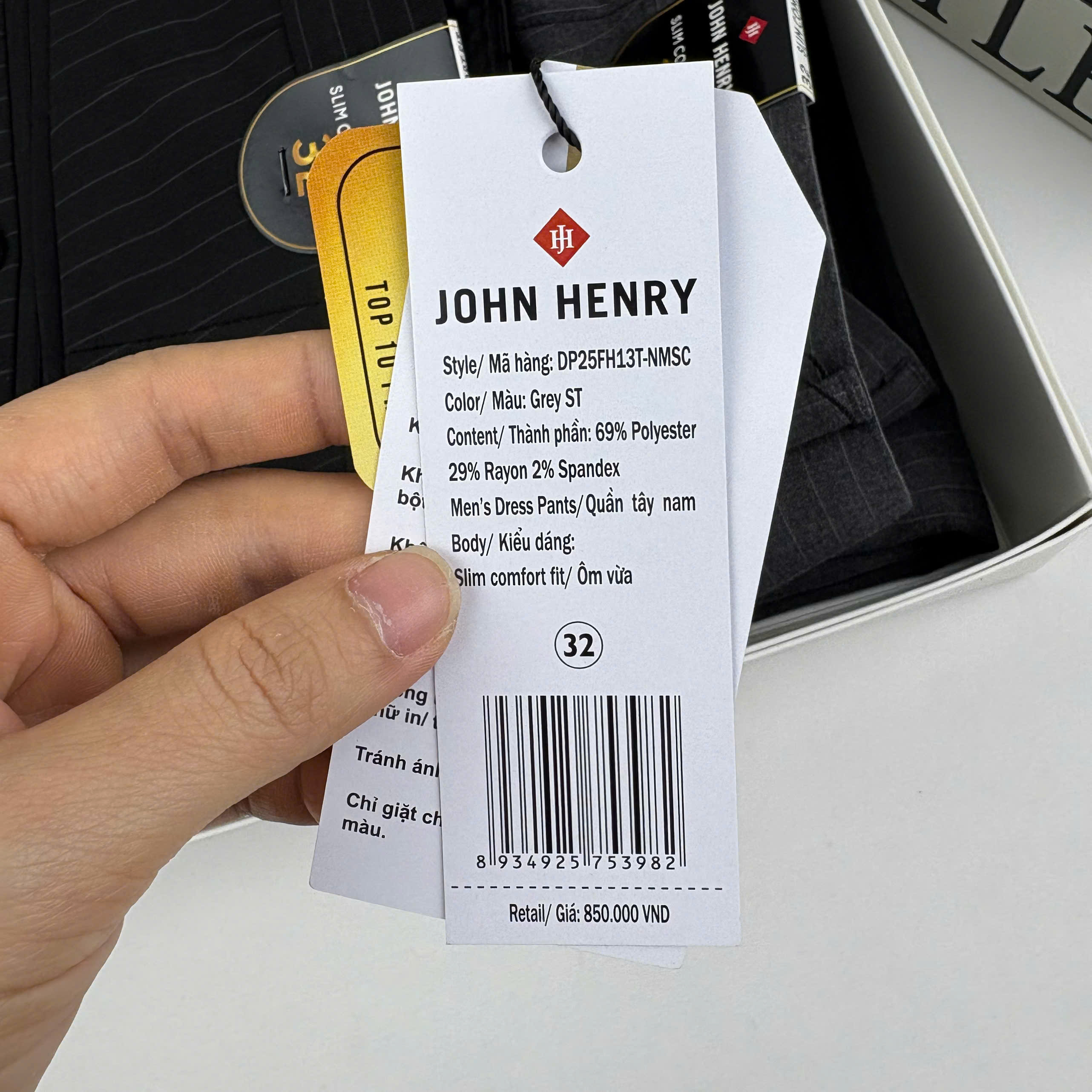 Quần Tây Nam Form Ôm Vừa DP25FH13T-NMSC