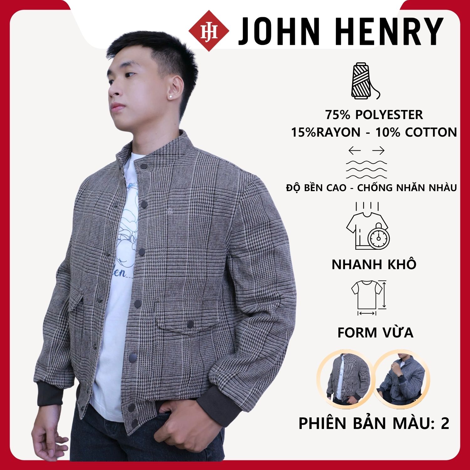 Áo Khoác Nam Thời Trang JK25FH05P-PA