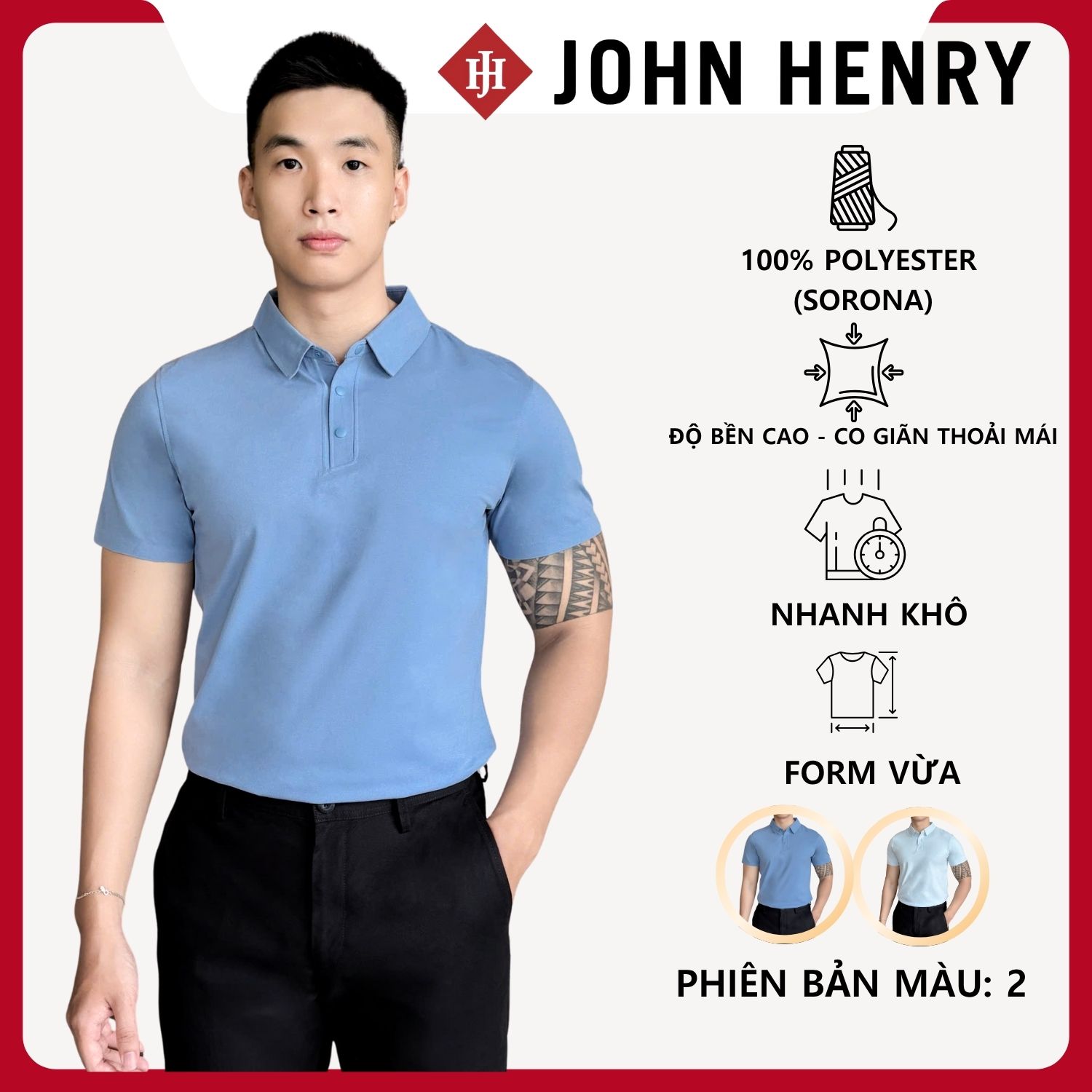Áo Polo Nam Ngắn Tay Form Vừa KS26SS39-AT