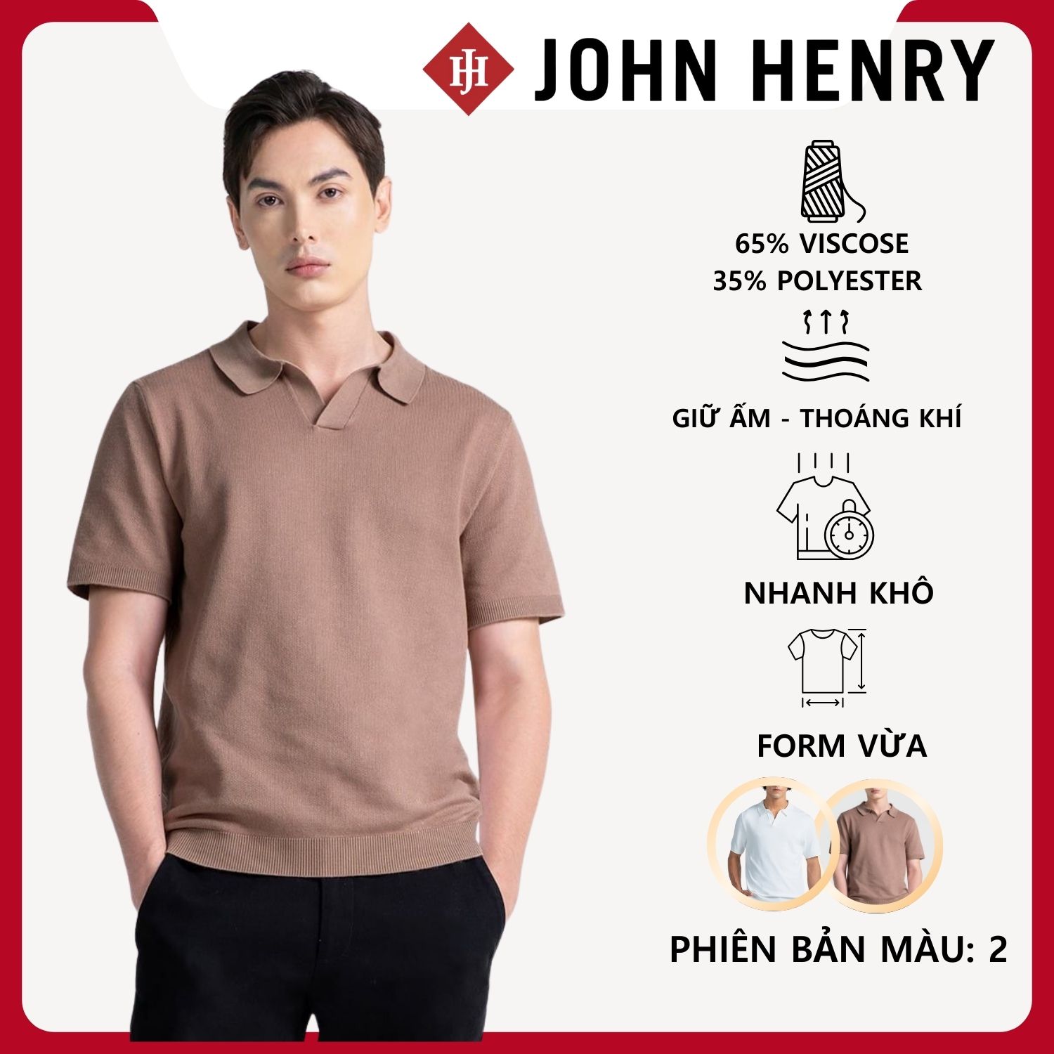 Áo Len Nam Tay Ngắn Form Vừa SW25FH03P-SA