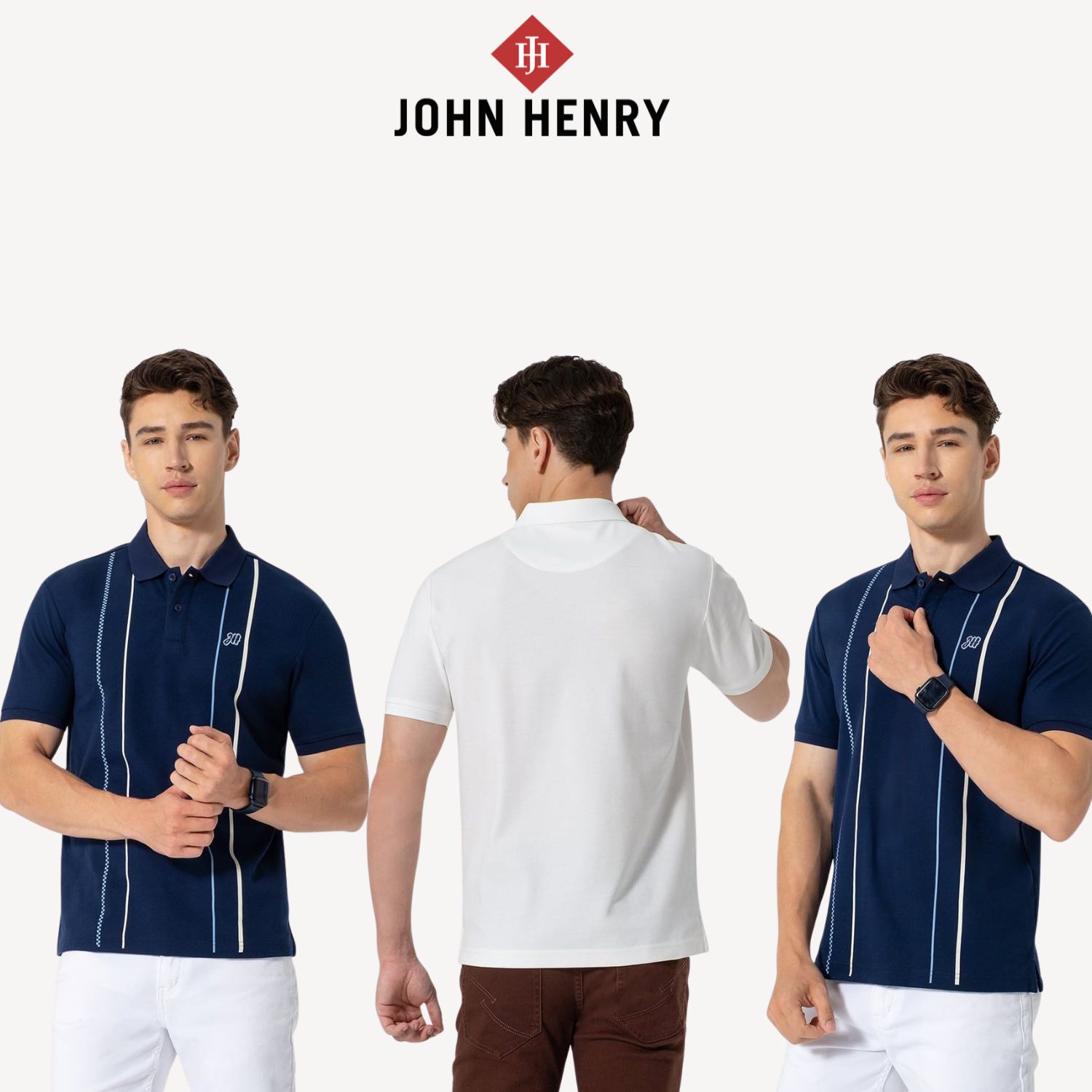 Áo Polo Nam Ngắn Tay John Henry  Form Vừa KS25SS12P-SC