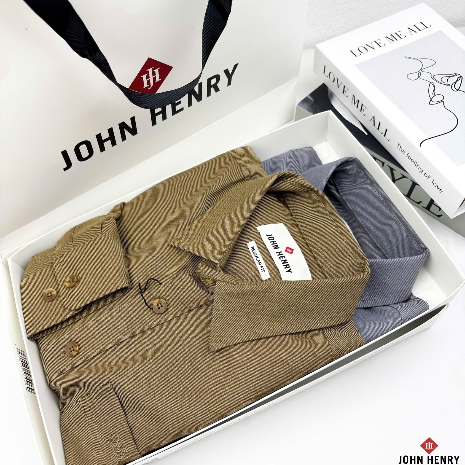 Áo sơ mi nam dài tay John Henry Form Vừa WS25FH84C-LCRG