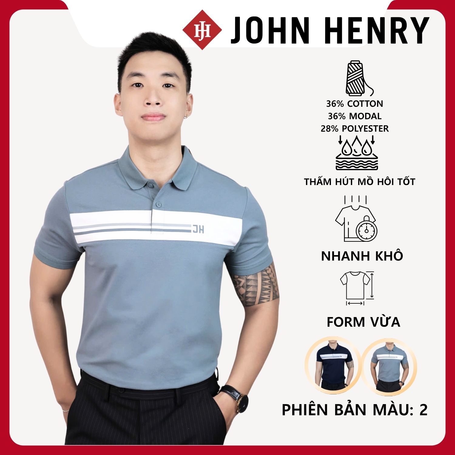 Áo Polo Nam Form Ôm Tay Ngắn KS25FH59C-SC