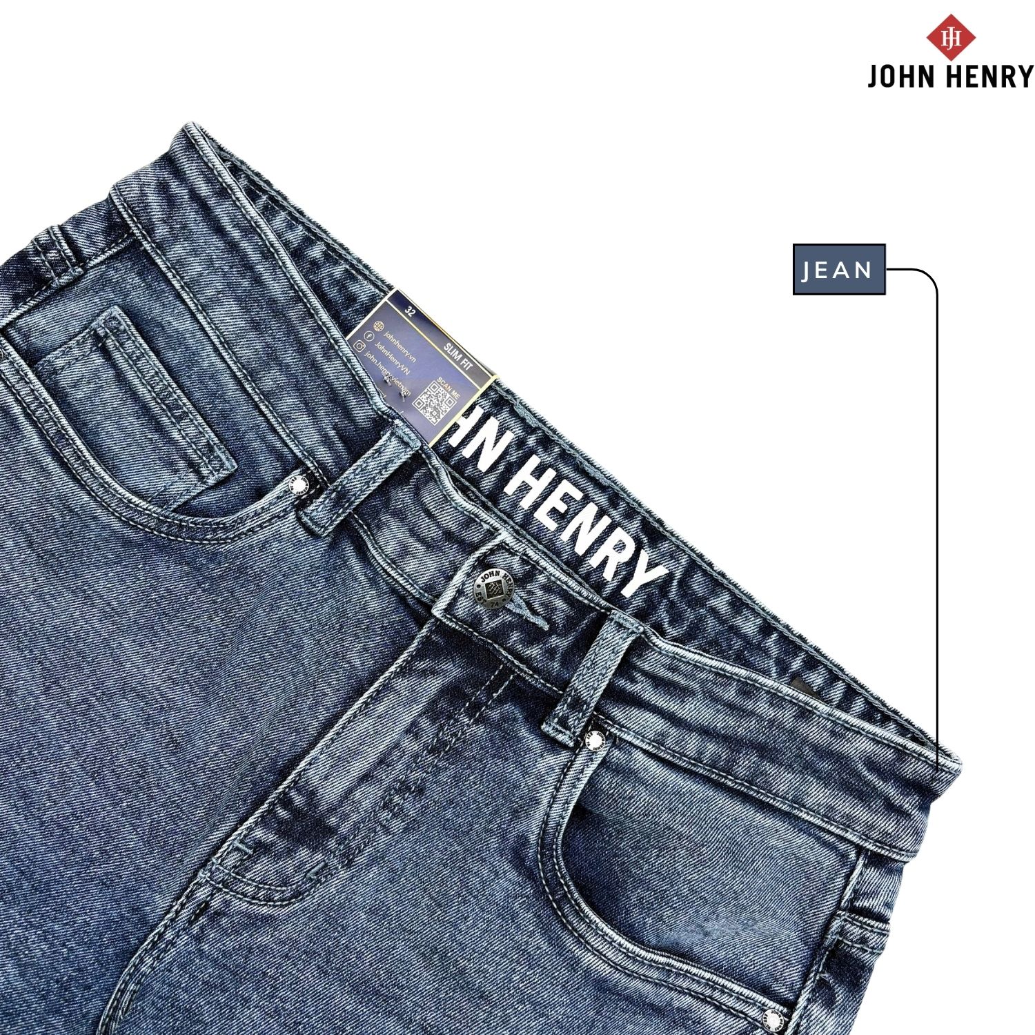 Quần Jeans Nam Form Ôm JN25FH45P-SL