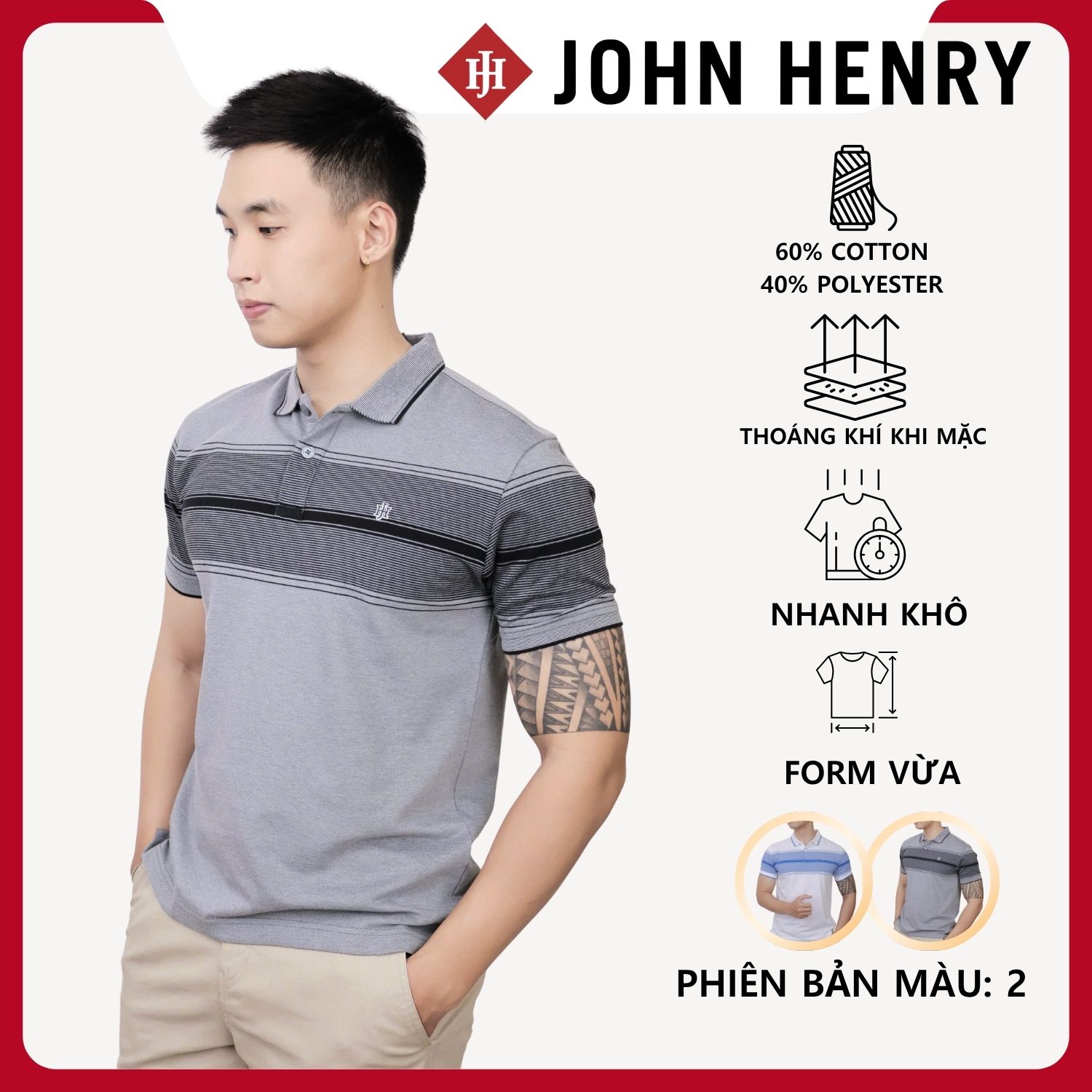 Áo Polo Nam Form Vừa Tay Ngắn KS25FH41C-SCHE