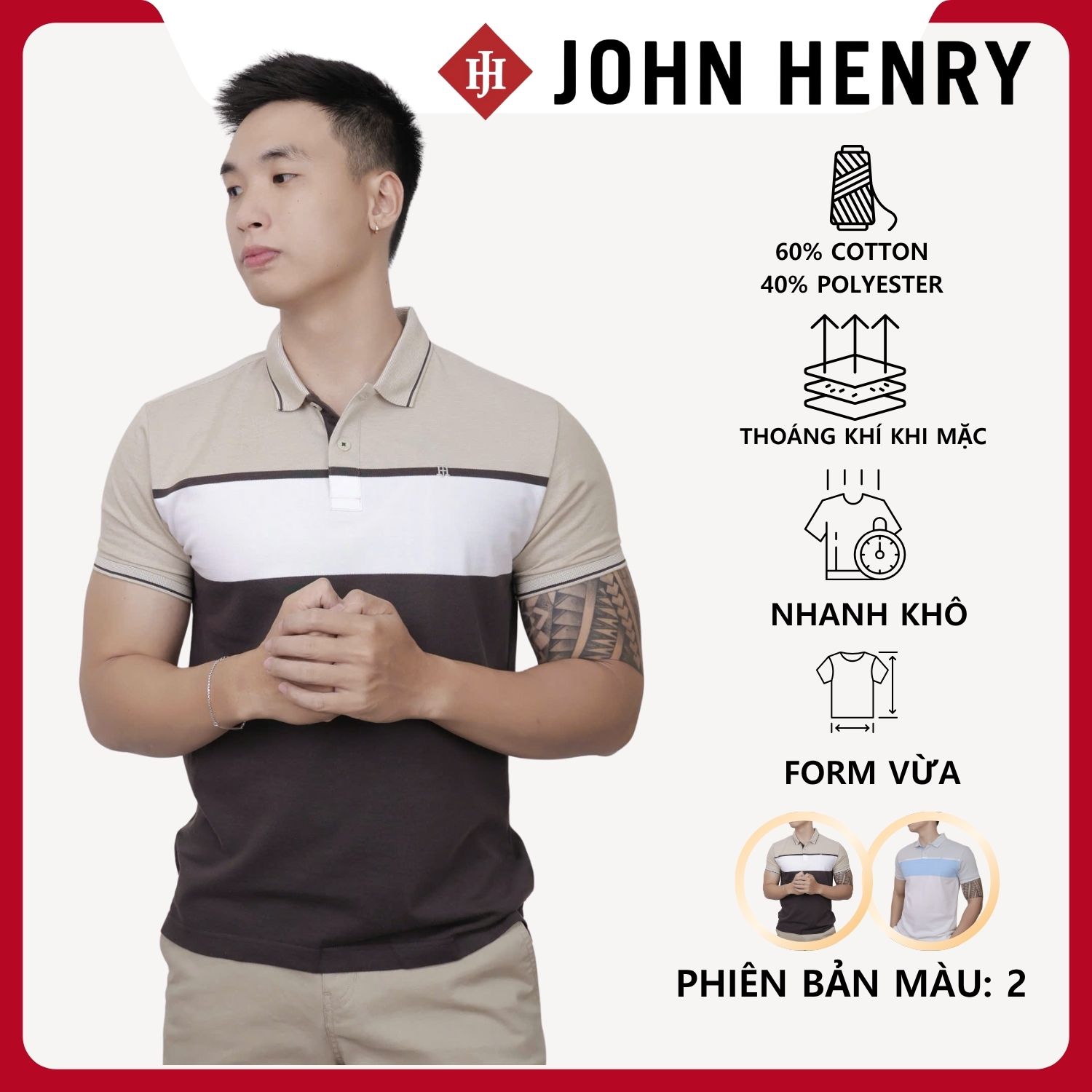 Áo Polo Nam Form Vừa Tay Ngắn KS25FH40C-SCHE