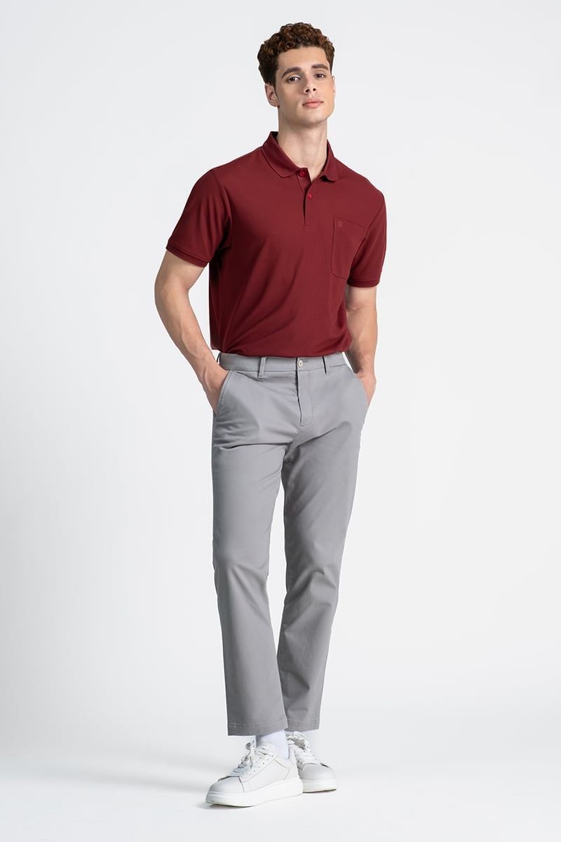 Quần Kaki Nam John Henry KP26SS03P-NMSL - Slim Fit - Form Ôm