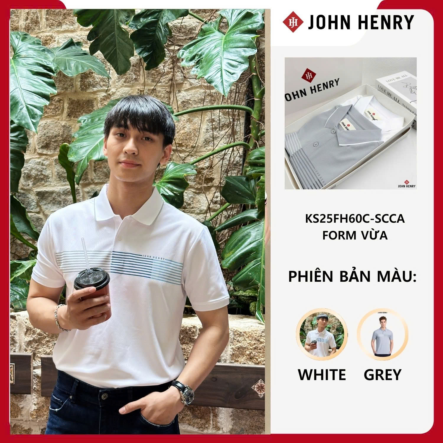 Áo Polo Nam Form Vừa Tay Ngắn KS25FH60C-SCCA