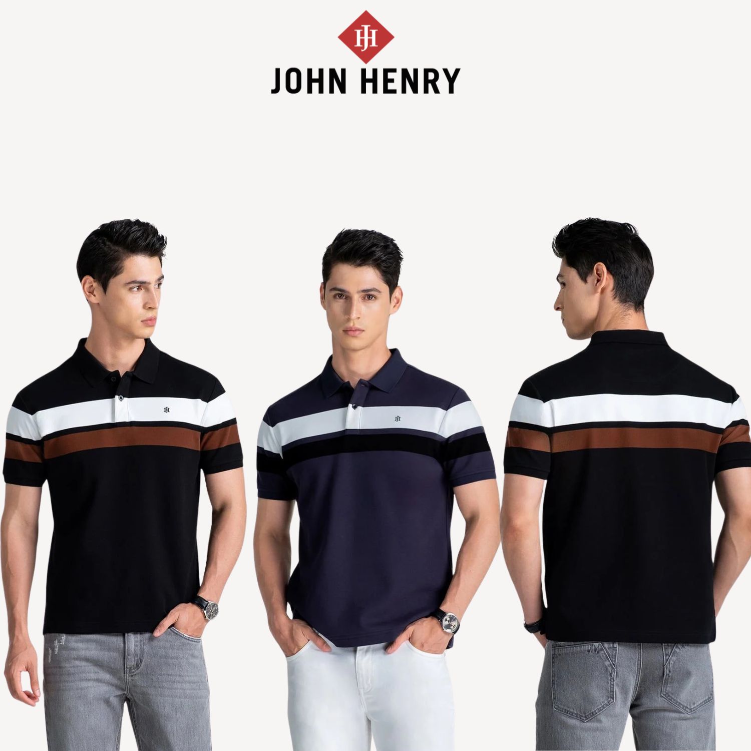 Áo Polo Nam Ngắn Tay John Henry Form Vừa KS25SS21T-SC