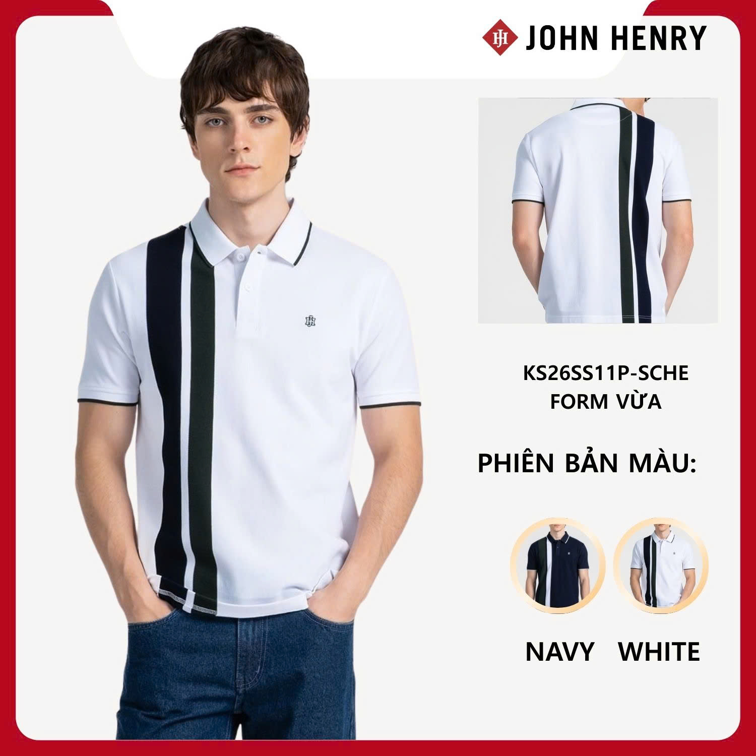 Áo Polo Nam Tay Ngắn Form Vừa KS26SS11P-SCHE