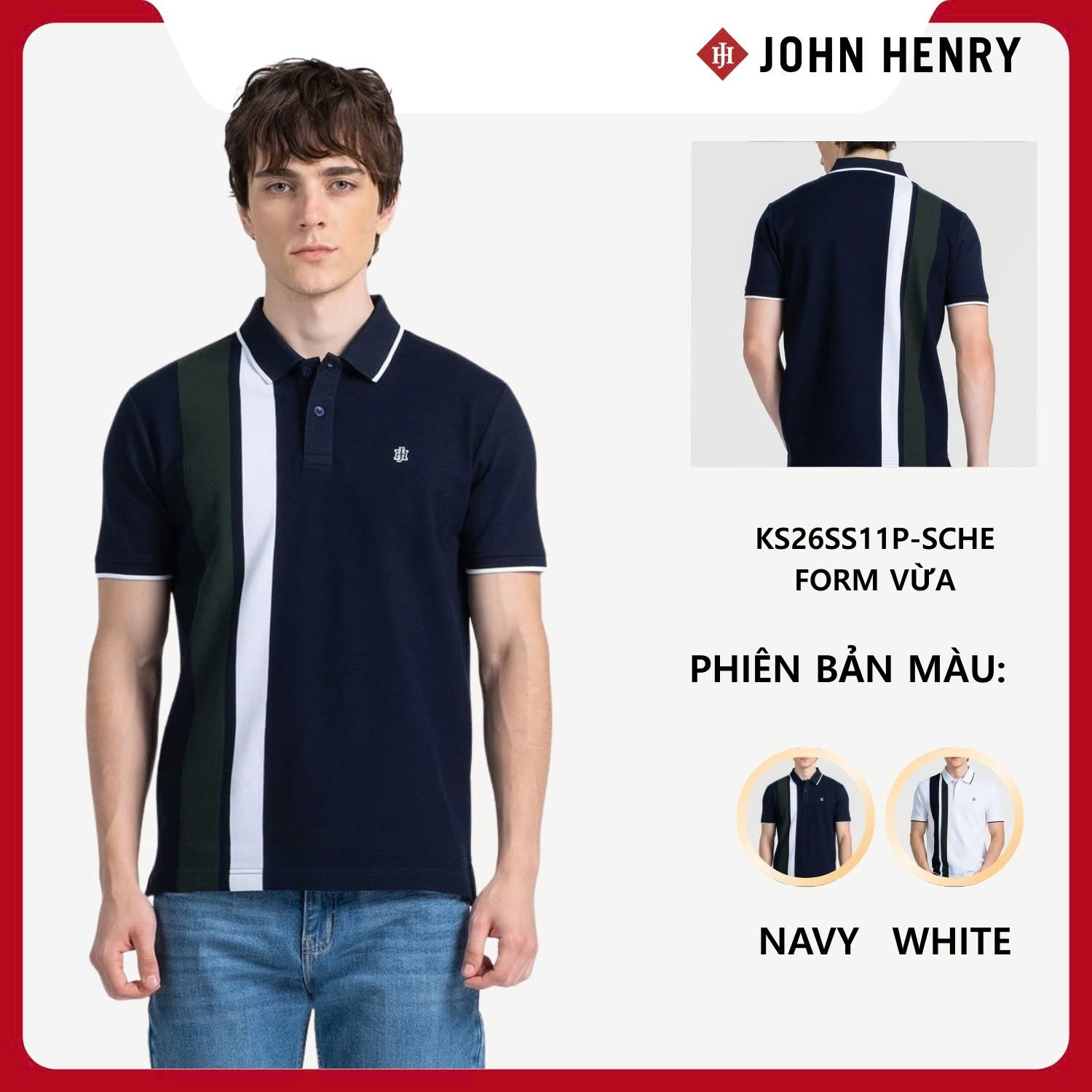 Áo Polo Nam Tay Ngắn Form Vừa KS26SS11P-SCHE