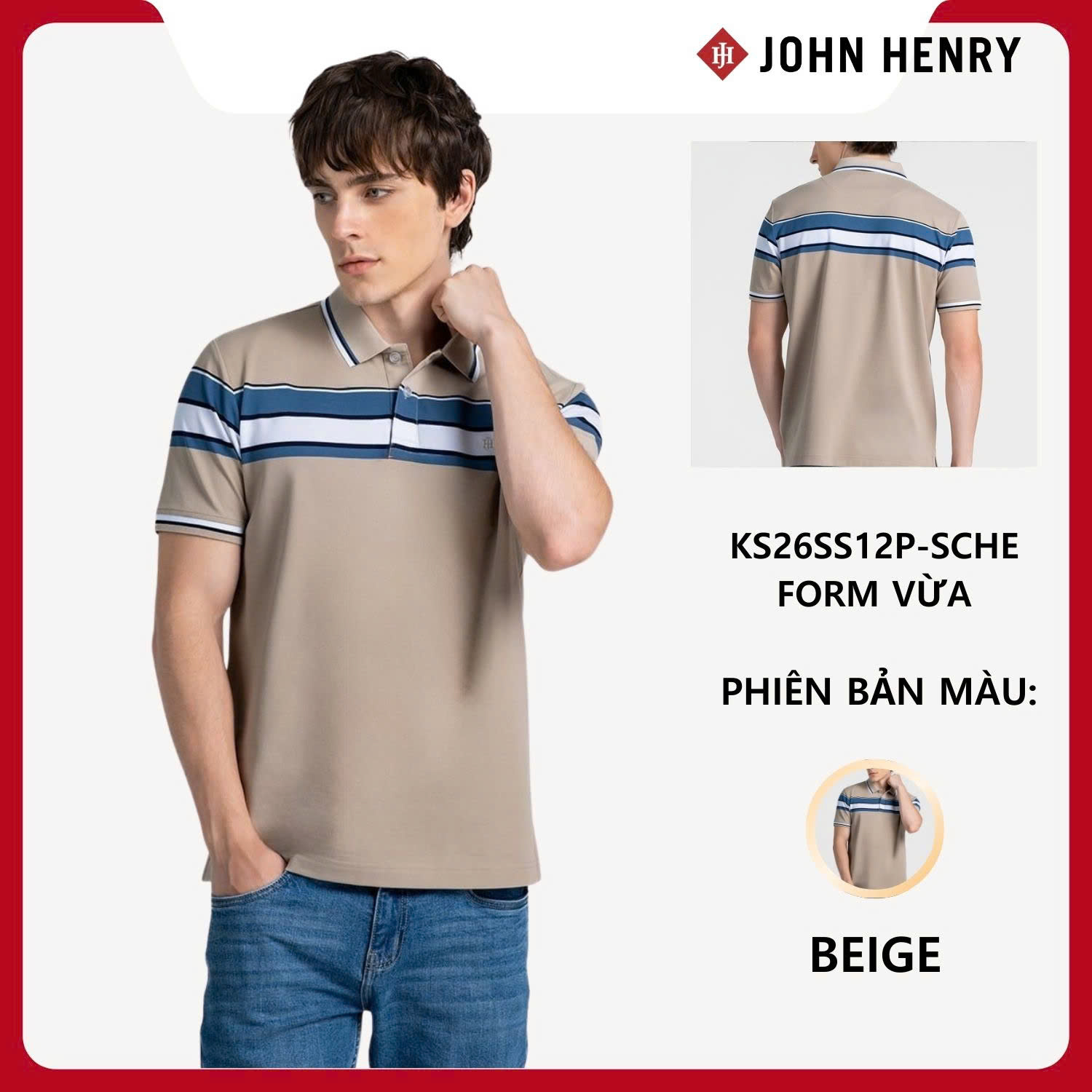 Áo Polo Nam Tay Ngắn Form Vừa KS26SS12P-SCHE