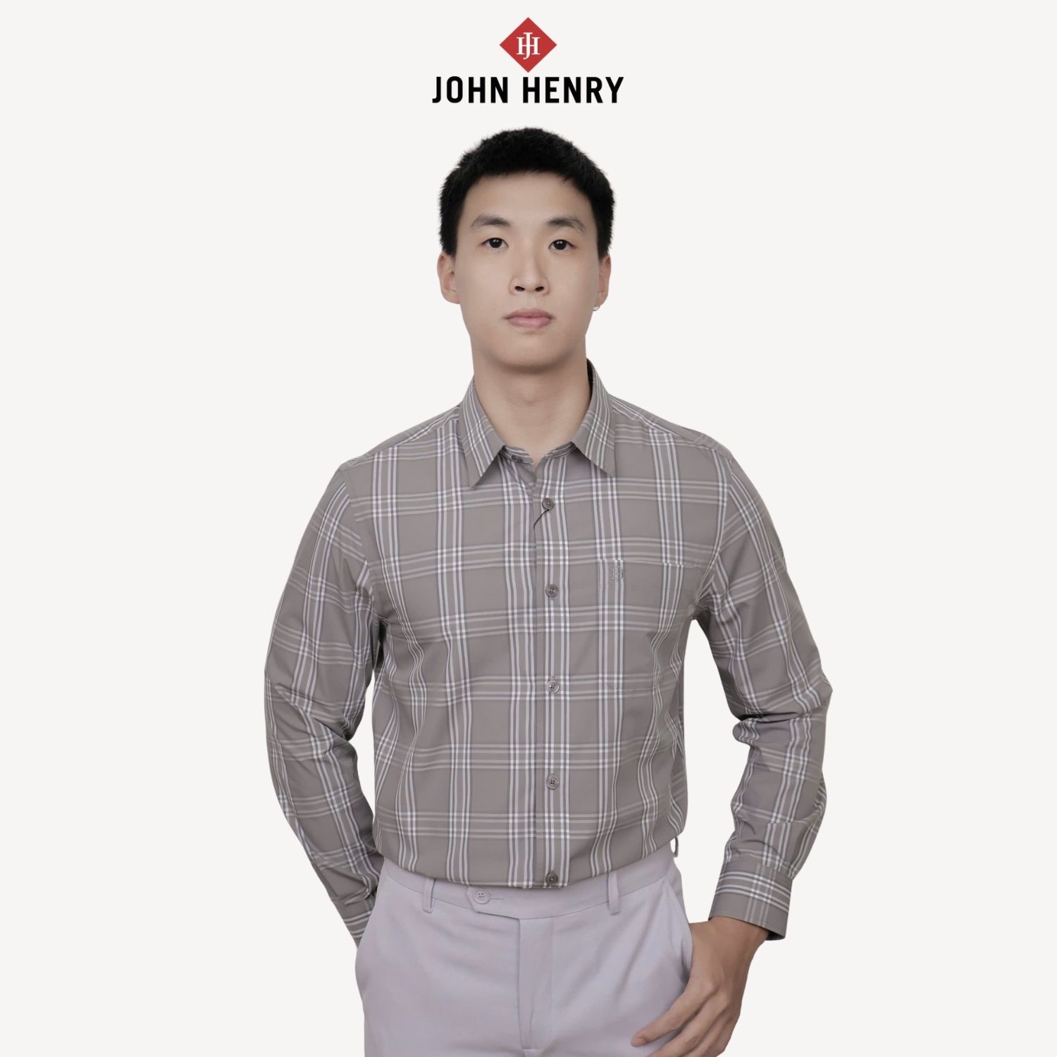 Áo Sơ Mi Nam Tay Dài John Henry Caro WS25FH83T-LDBB
