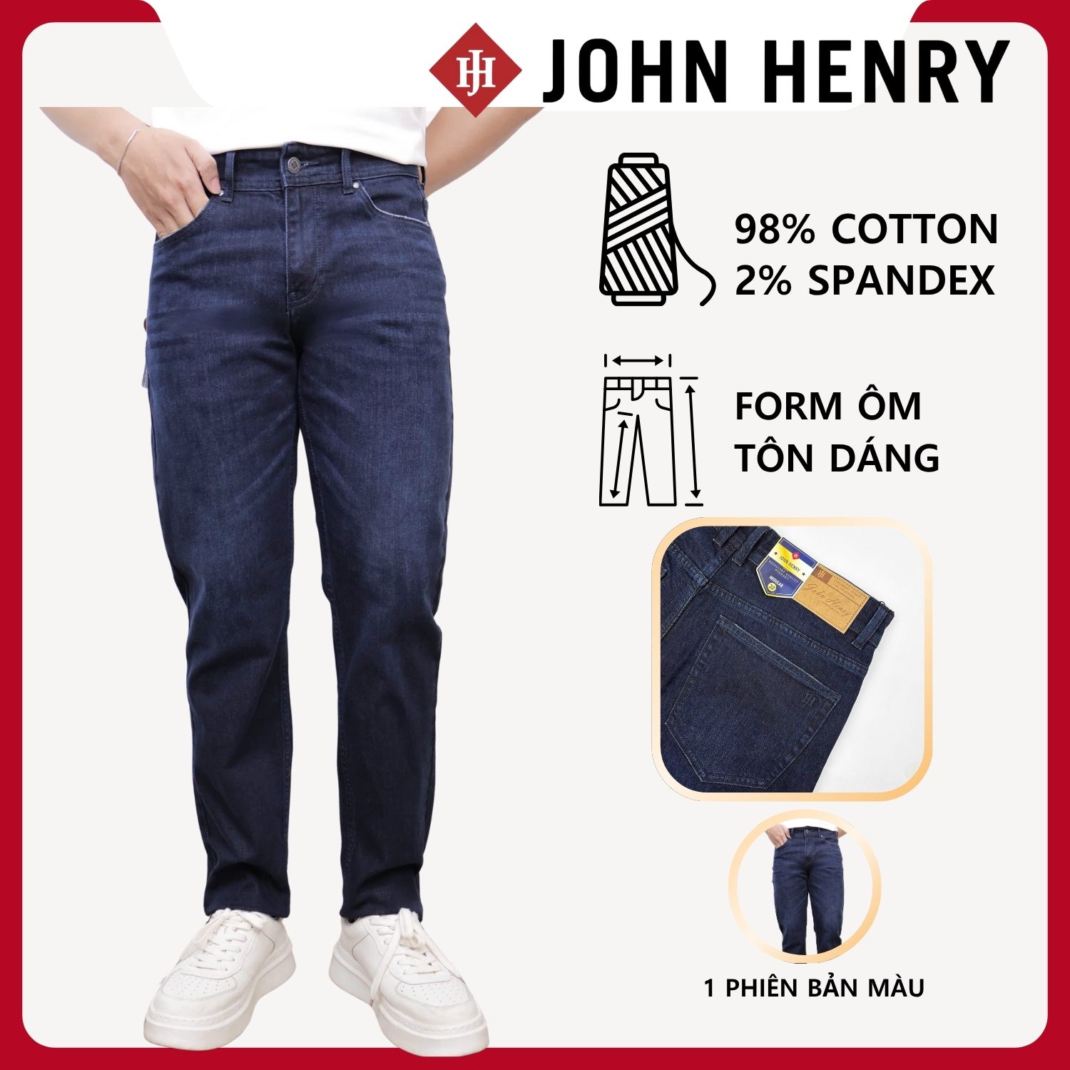 Quần Jeans Nam Form Vừa JN25FH49C-RG