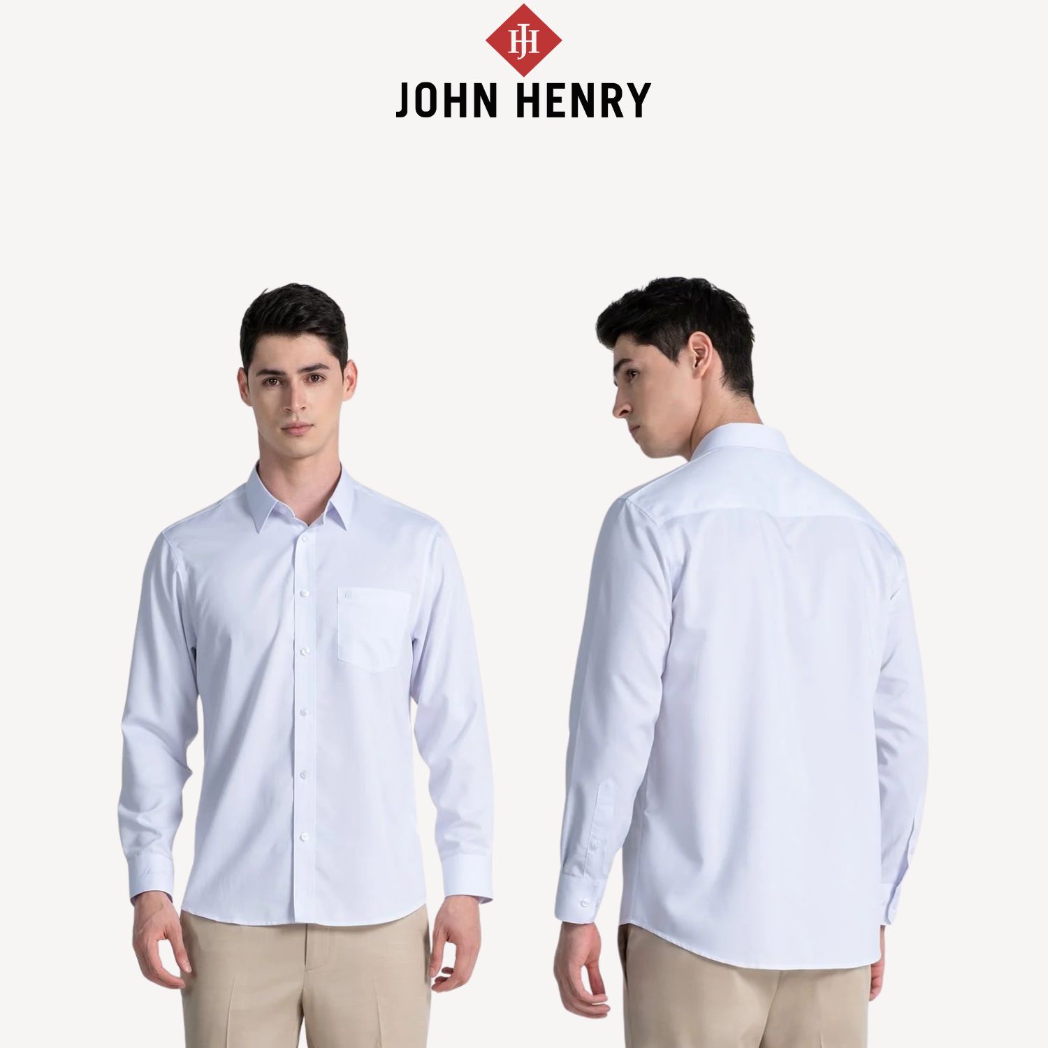 Áo Sơ Mi Nam Tay dài John Henry lịch lãm, thời thượng WS25SS42P-LD