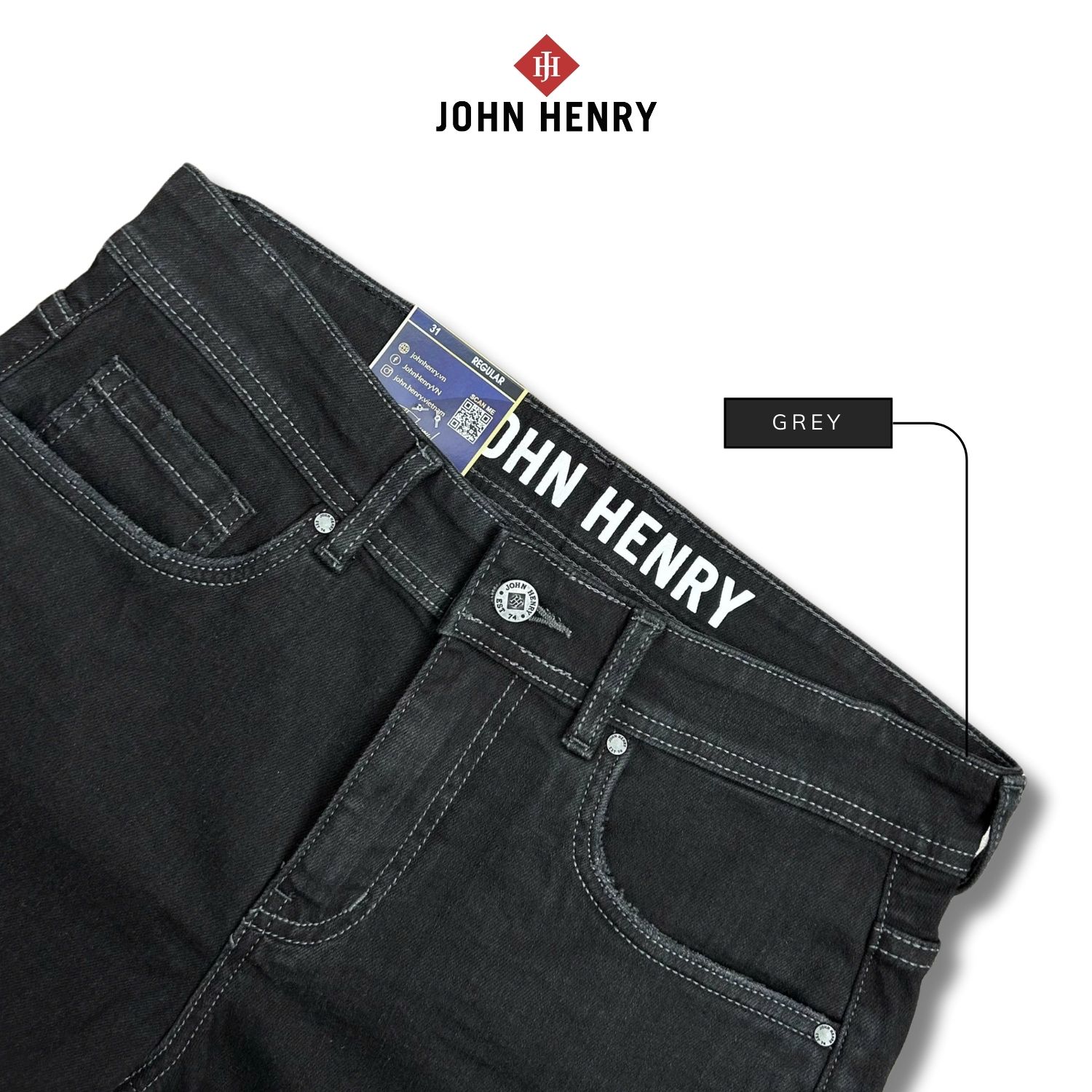Quần Short jean Nam John Henry độ dài trên gối SP24FH14T-JN
