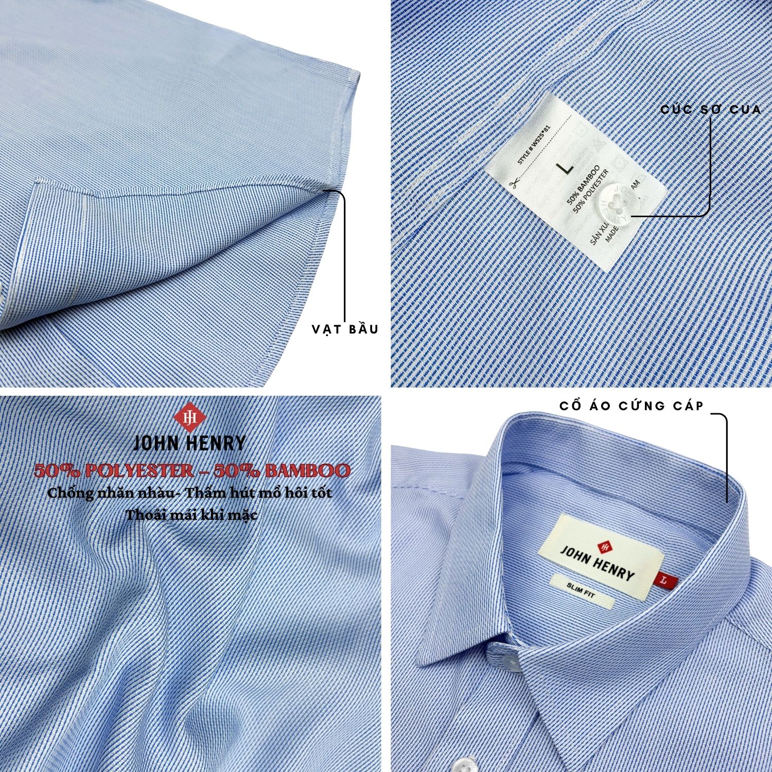 Áo Sơ Mi Nam Tay Ngắn họa tiết, lịch lãm, thời thượng WS25FH81P-SDBB