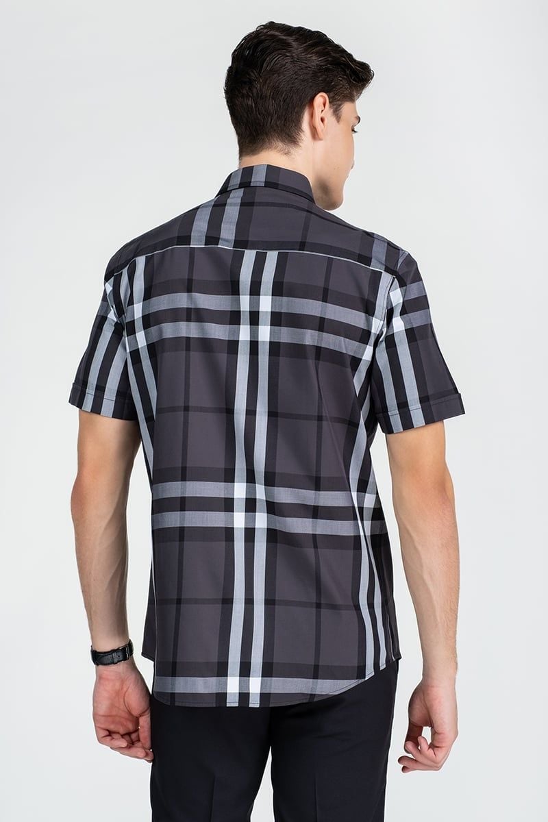 Áo Sơ Mi Nam Tay Ngắn John Henry Caro WS25FH90T-SDBB