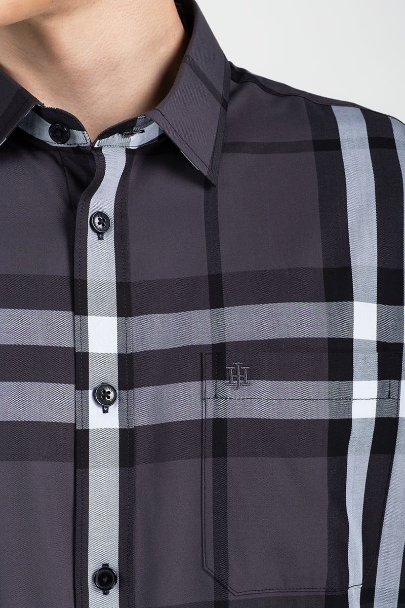 Áo Sơ Mi Nam Tay Ngắn John Henry Caro WS25FH90T-SDBB