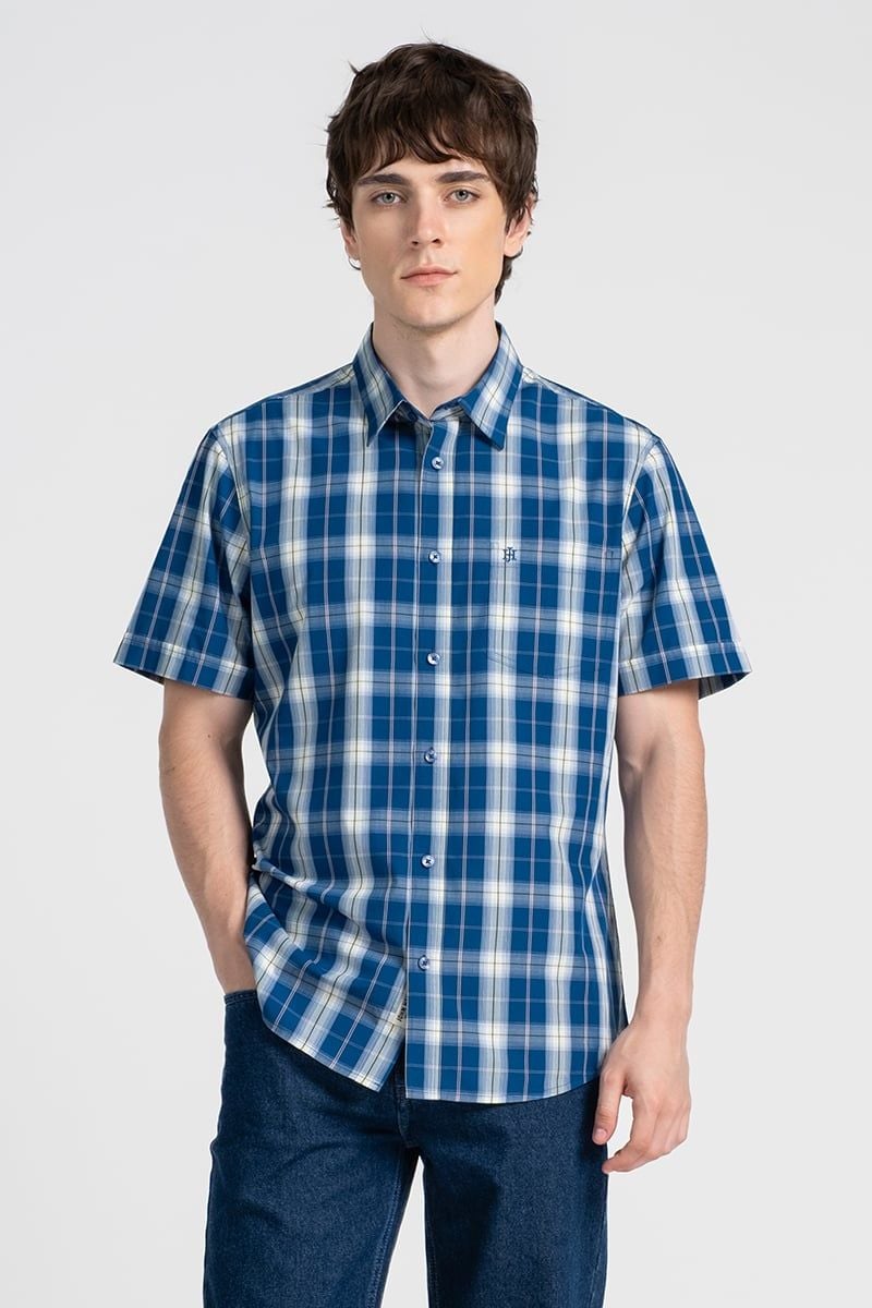 Áo Sơ Mi Nam Tay Ngắn John Henry Caro WS25FH95C-SCBB