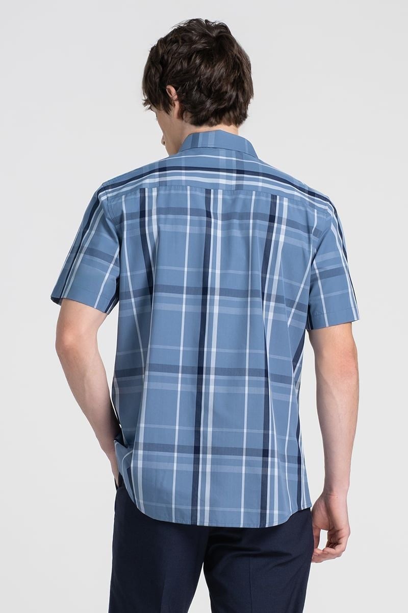 Áo Sơ Mi Nam Tay Ngắn John Henry Caro WS25FH96C-SDBB