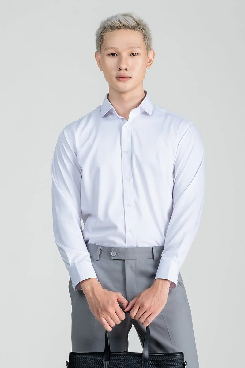 Áo Sơ Mi Nam Tay Dài Form Ôm WS25SS14P-LDFSBB