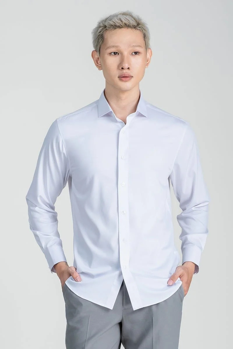 Áo Sơ Mi Nam Tay Dài Form Ôm WS25SS14P-LDFSBB