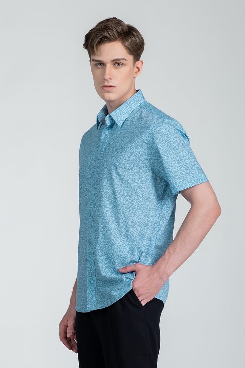 Áo Sơ Mi Ngắn Tay John Henry Form Ôm WS25SS19C-SDBB