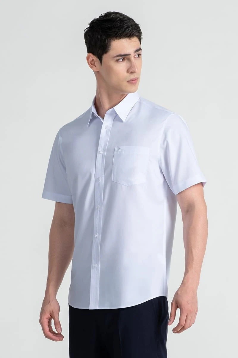 Áo Sơ Mi Tay Ngắn John Henry Form Ôm WS25SS41P-SD