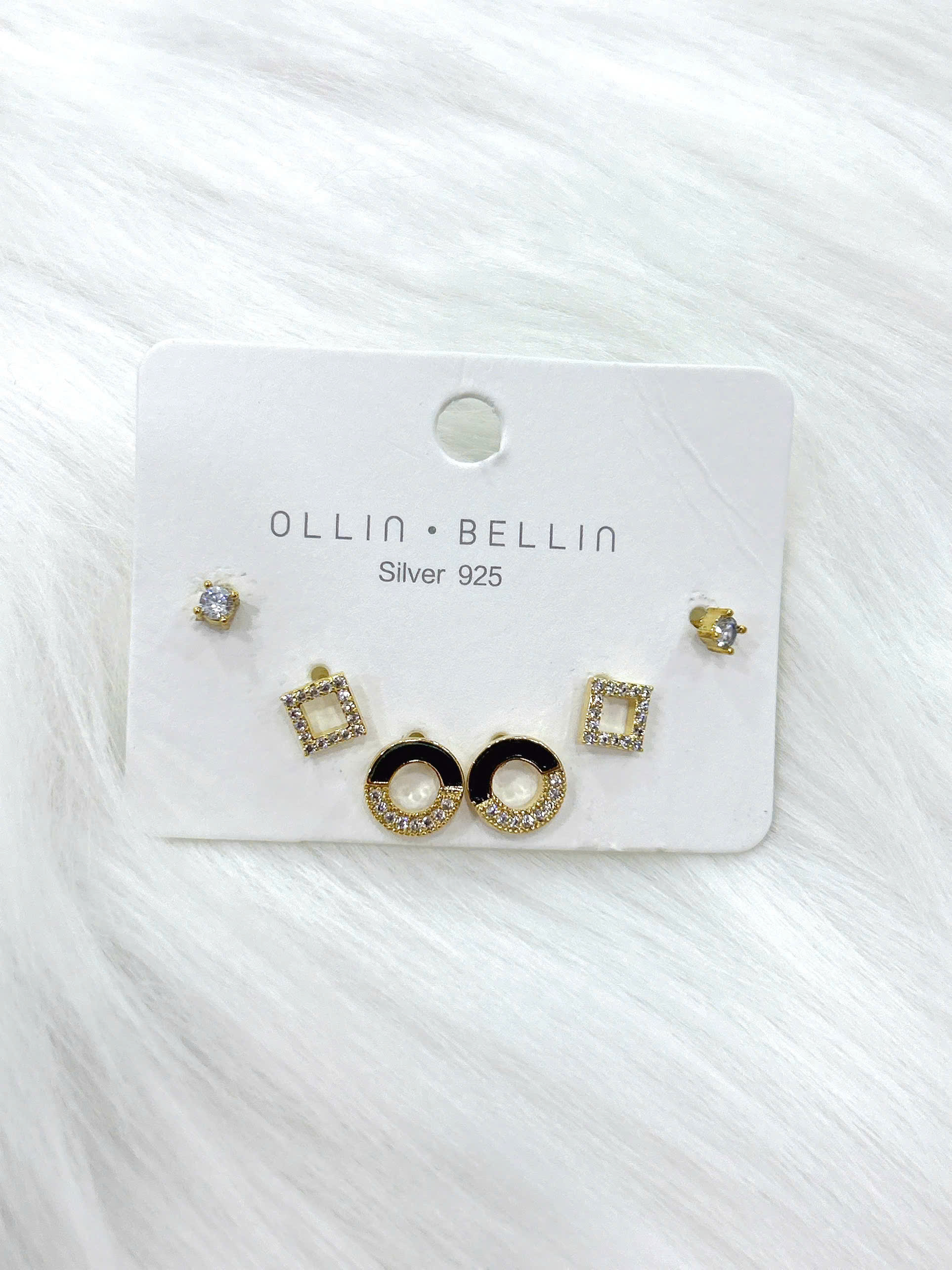 Bông tai Bạc - TM028 - 3 cặp bông tai thời trang