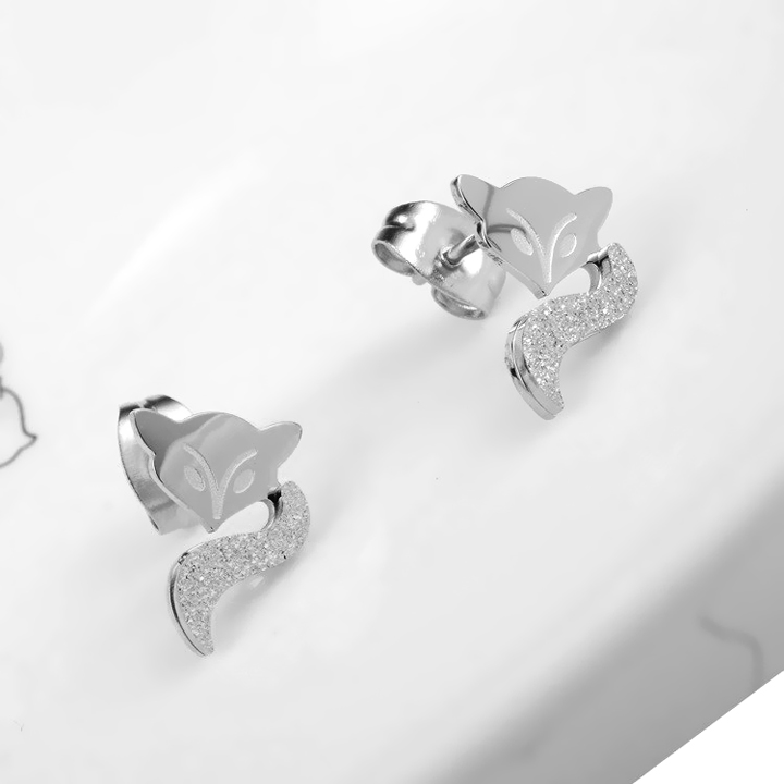 Bông tai Titan - TB016 - hồ ly phun cát nhám