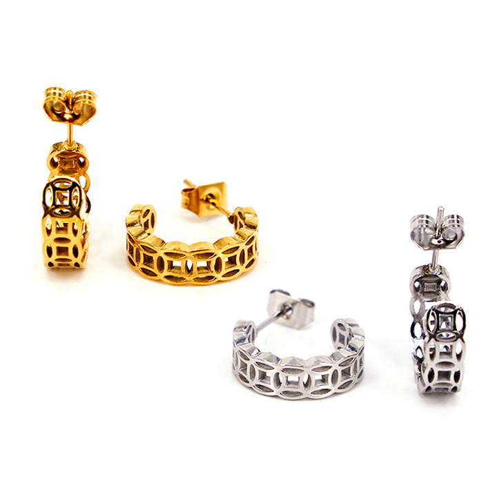 Bông tai Titan - TB279 - kim tiền