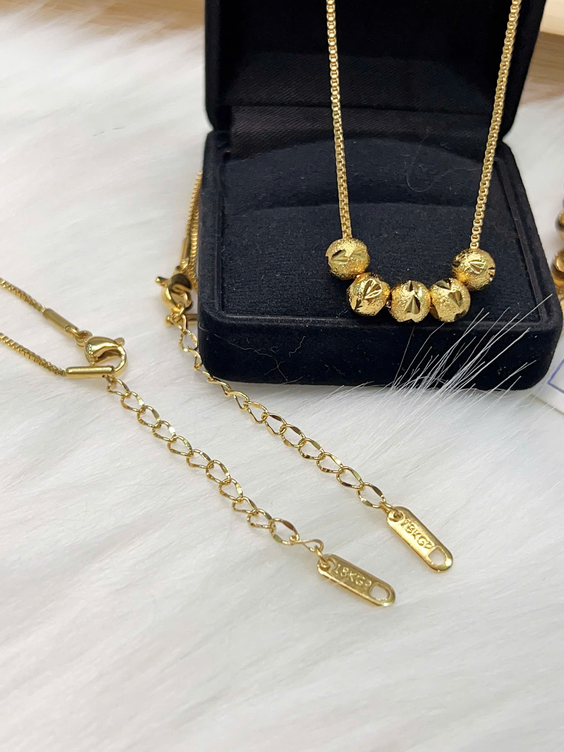 Set trang sức Titan - dây chuyền bi 6ly khắc máy & bông tai bi 5ly