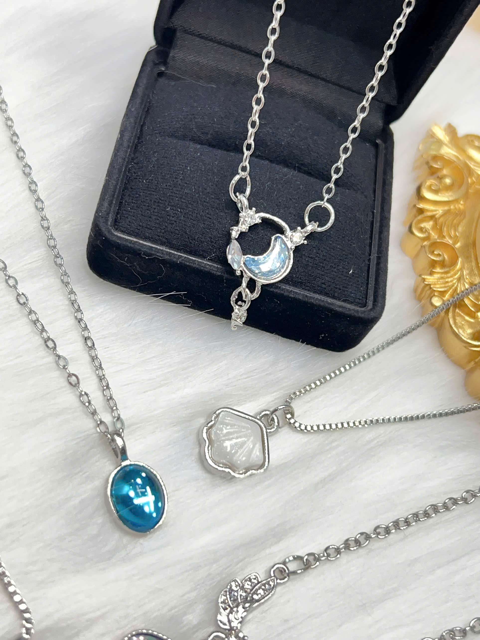 [Thanh lý tồn kho] Dây chuyền Titan - BST nhiều kiểu dáng dây chuyền màu trắng