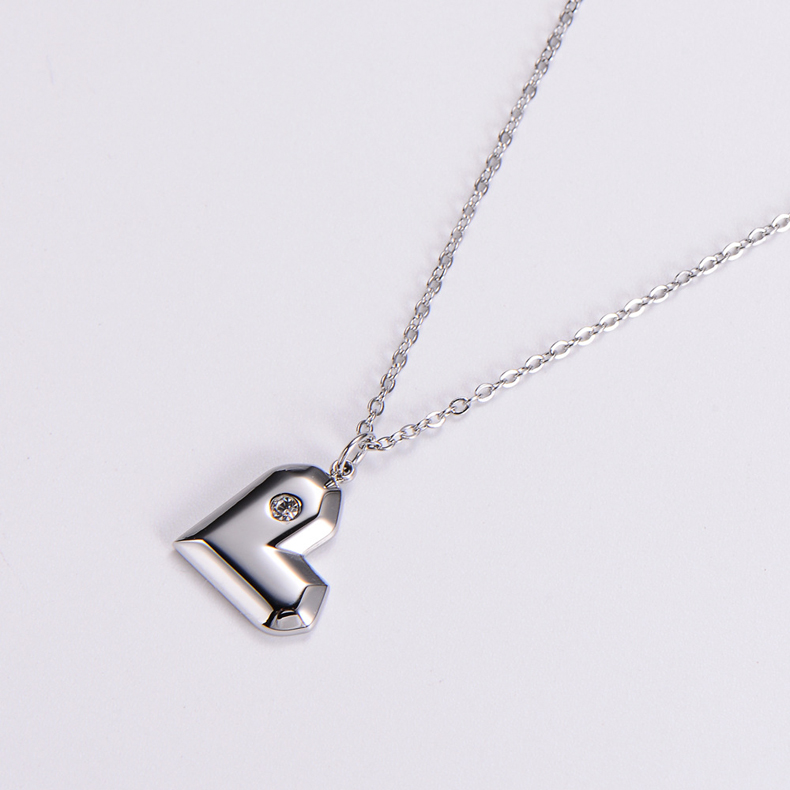 Dây chuyền Titan - TN529 - trái tim đính đá