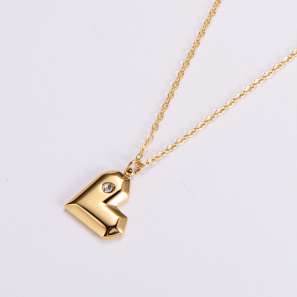 Dây chuyền Titan - TN529 - trái tim đính đá