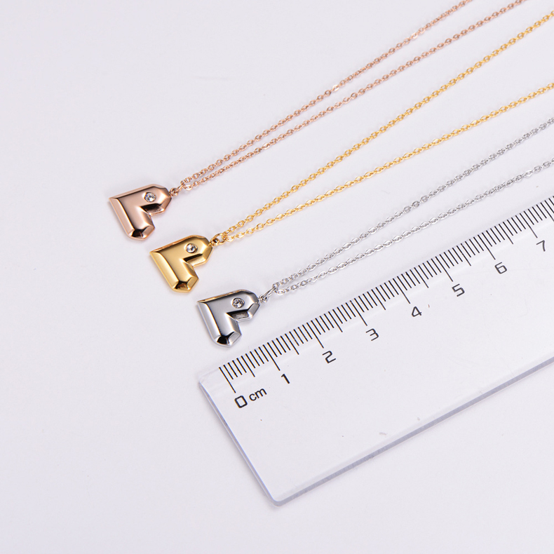 Dây chuyền Titan - TN529 - trái tim đính đá